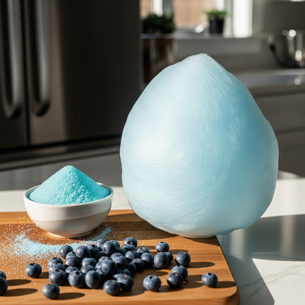 Blueberry Cotton Candy Floss Sugar (Without Color), Organic