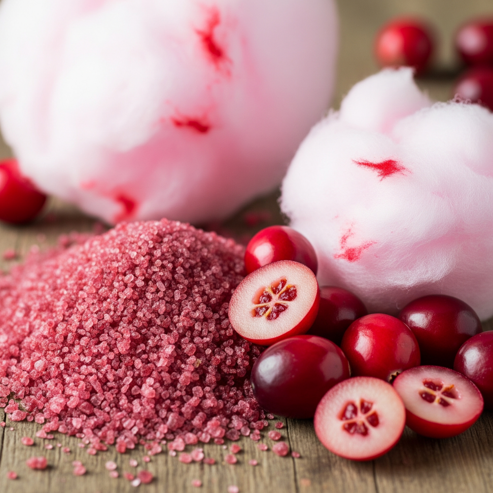 Cranberry Cotton Candy Floss Sugar