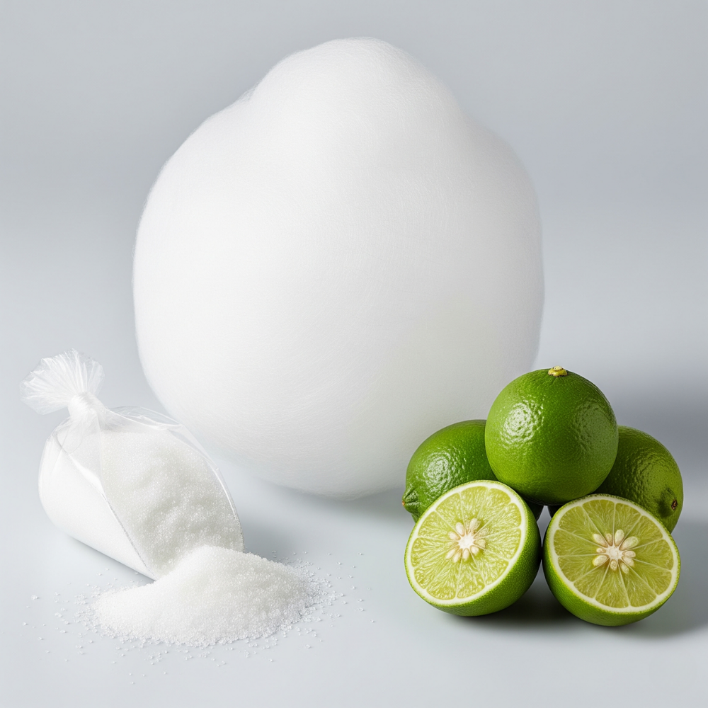 Key Lime Cotton Candy Floss Sugar (Without Color)