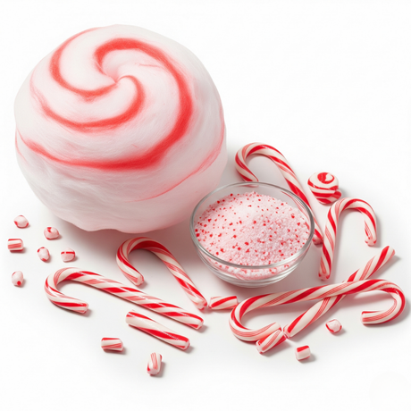 Candy Cane Cotton Candy Floss Sugar (Without Color)