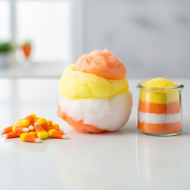 Candy Corn Cotton Candy Floss Sugar