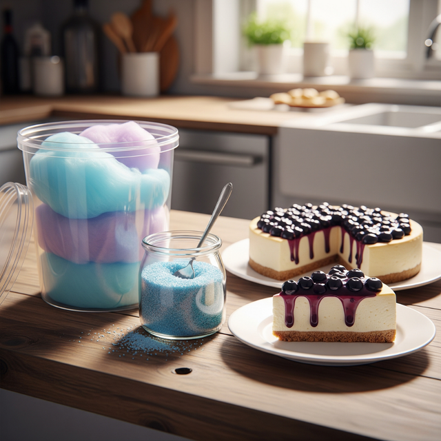 Blueberry Cheesecake Cotton Candy Floss Sugar