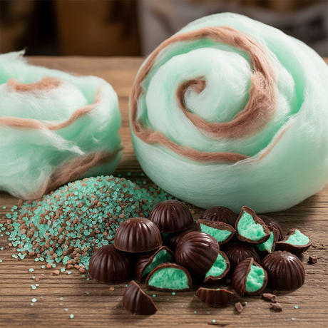 Chocolate Mint Cotton Candy Floss Sugar