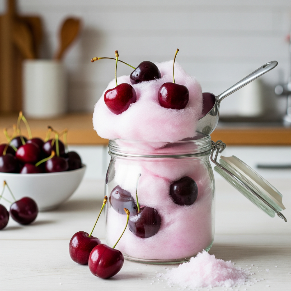 Black Cherry Cotton Candy Floss Sugar, Organic