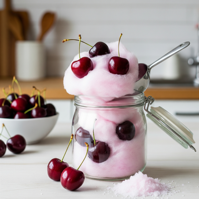 Black Cherry Cotton Candy Floss Sugar, Organic