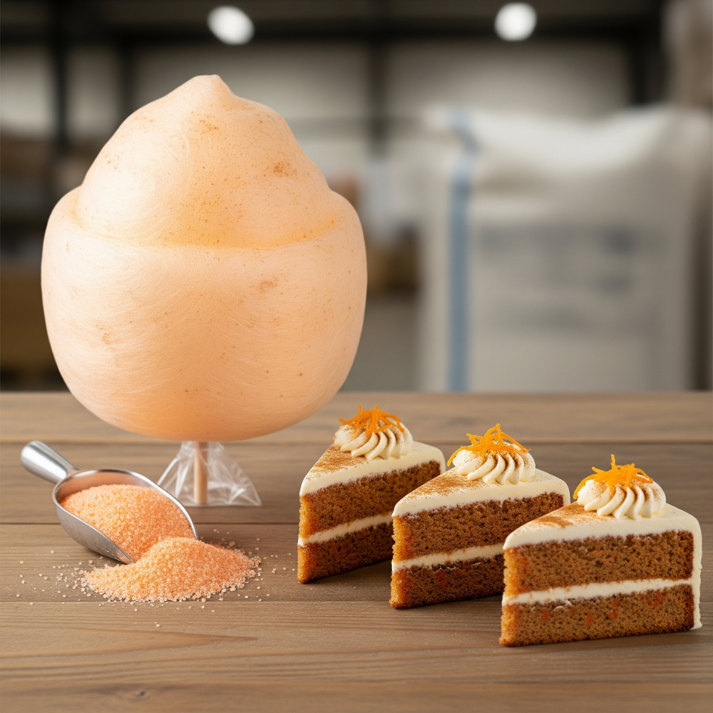 Carrot Cake Cotton Candy Floss Sugar, Organic