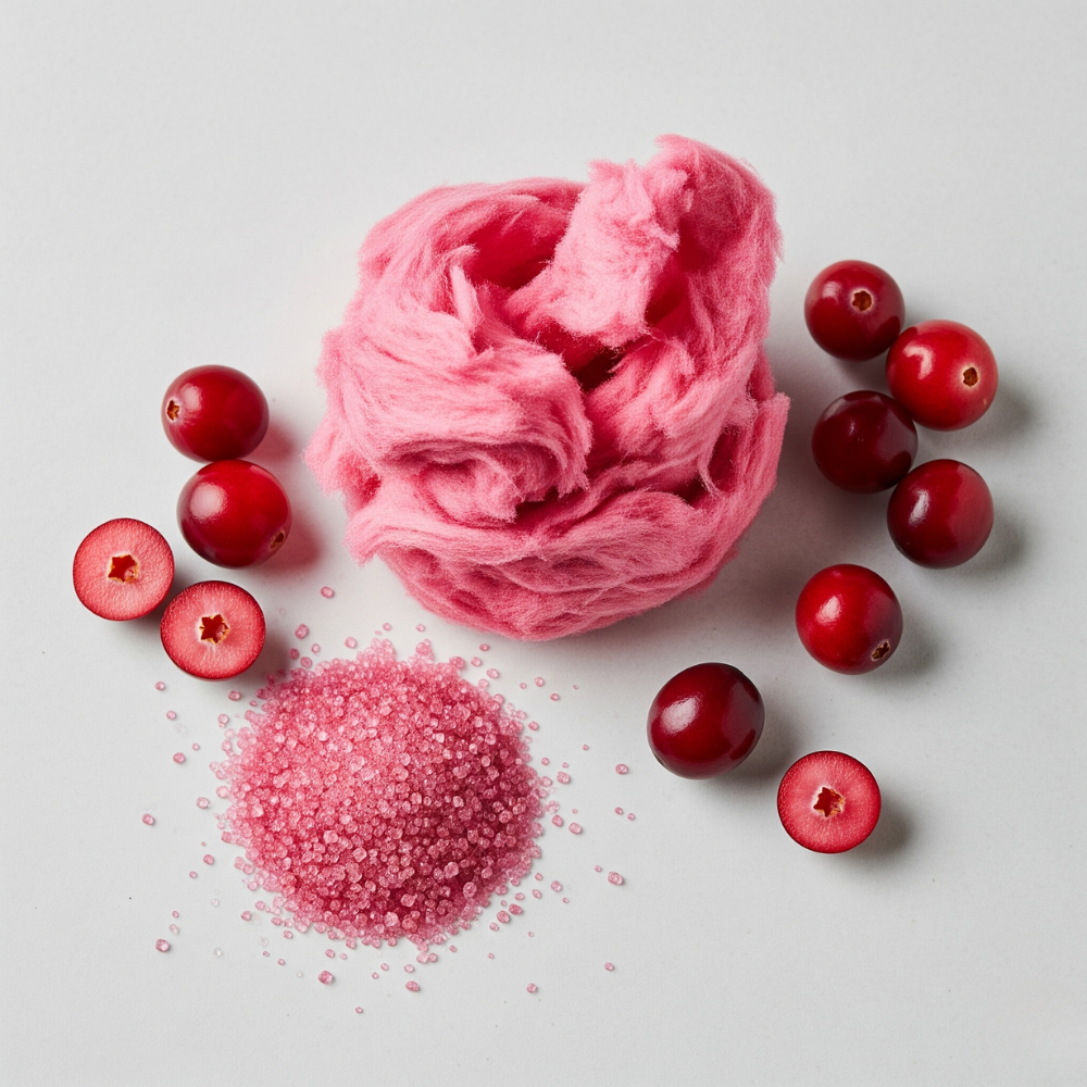 Cranberry Cotton Candy Floss Sugar, Organic