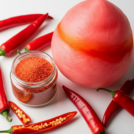 Chili Pepper Cotton Candy Floss Sugar