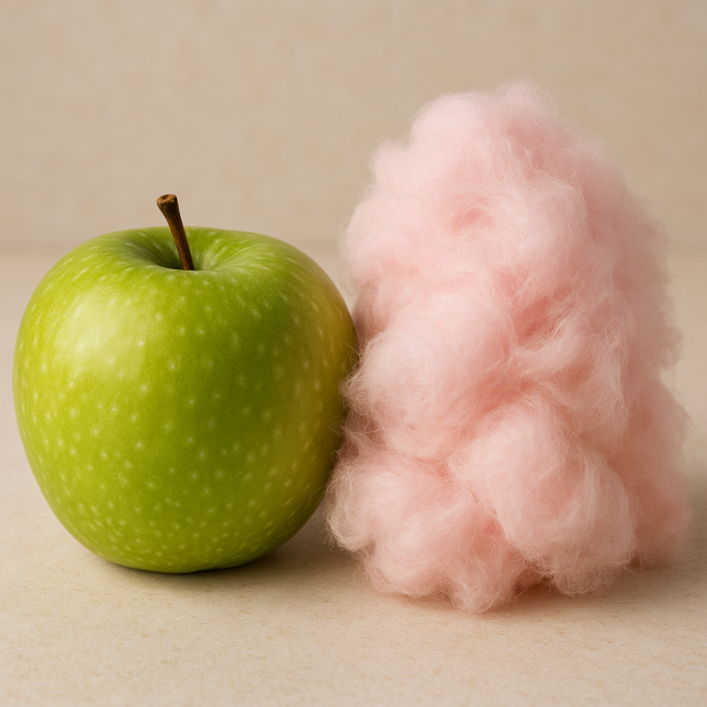 Organic Sour Apple Cotton Candy Floss Sugar
