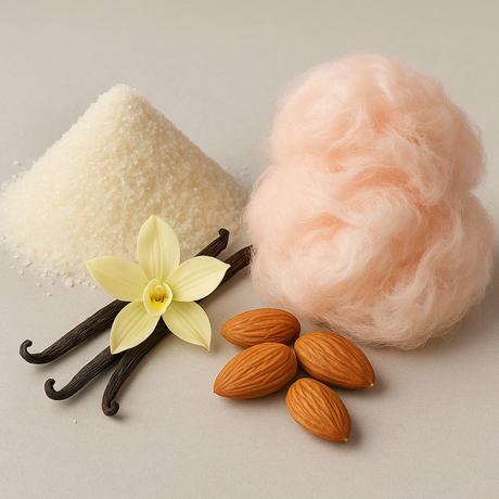 Organic Almond Vanilla Cotton Candy Floss Sugar